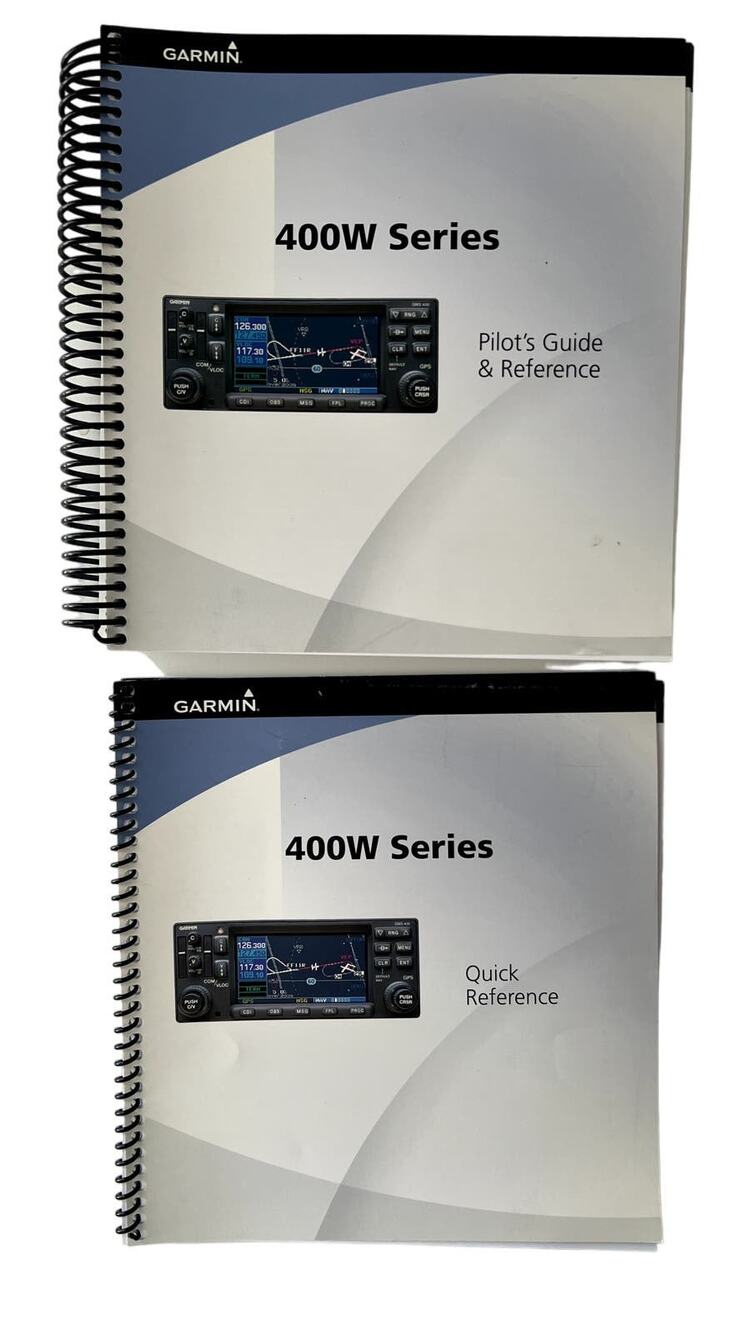 Garmin 400W Series Pilot's Guide Reference & Quick Reference GPS Handbooks